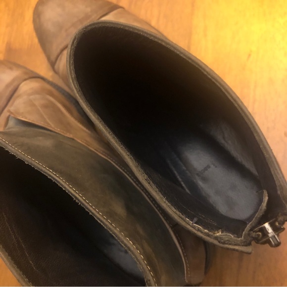 Dusica Dusica Sacks Womens Ankle Boots Brown 39 Italy Zipper Colorblock 8.5 - Picture 11 of 12